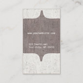 Modernes, feines Monogramm-Vintag Visitenkarte (Rückseite)