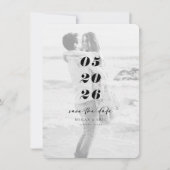 Modernes, feines Overlay-Foto Save the Date (Vorderseite)