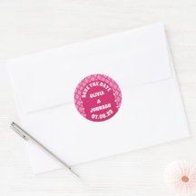 Modernes, feines Retro-Hochzeitdatum Save the Date