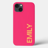 Modernes, feines rosa Personalisiertes iPhone Case