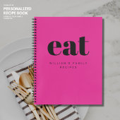 Modernes, feines, rosa Retro-Leder-Rezept Notizblock