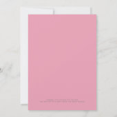 Modernes, feines rosa Rose Big Script Foto Wedding Save The Date (Rückseite)
