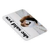 Modernes, feines schwarzes Typografie-Foto Save th Magnet (Rechte Seite)