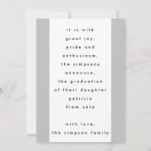 Modernes, feines silbergraues Foto Ankündigung (Rückseite)