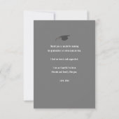 Modernes, feines Skript Minimalistisch GRAD Danke Einladung (Rückseite)