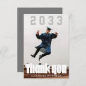 Modernes, feines Skript Minimalistisch GRAD Danke Einladung (Vorne/Hinten)