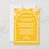 Modernes feines, sonnengelbes Foto Dankeskarte (Rückseite)