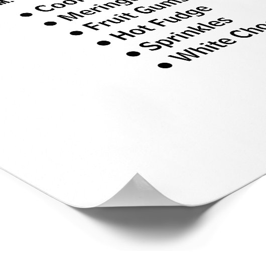 Modernes, feines Speisekarte mit Eiscreme Poster (Ecke)