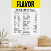 Modernes, feines Speisekarte mit Eiscreme Poster (Küche)