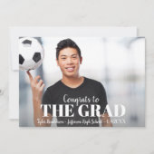 Modernes, feines Stripe Abschluss Foto Party laden Einladung (Vorderseite)