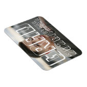 Modernes, feines Typografie-Abschluss-Foto Magnet (Rechte Seite)