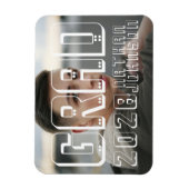 Modernes, feines Typografie-Abschluss-Foto Magnet (Vertikal)