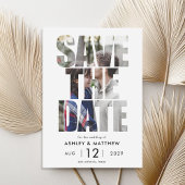 Modernes, feines Typografie-Foto Wedding Save The Date