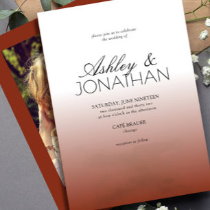 Modernes, feines und Minimalistisches Hochzeitstil Einladung