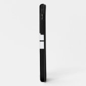 Modernes, feines, weißes Streifen schwarzer Hinter Case-Mate iPhone Hülle (Hinten/Links)