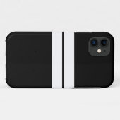 Modernes, feines, weißes Streifen schwarzer Hinter Case-Mate iPhone Hülle (Rückseite (Horizontal))