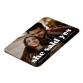 Modernes, feines weißes Typografie-Foto Save the D Magnet (Linke Seite)