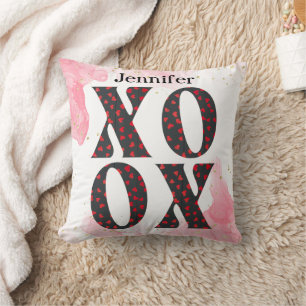 Modernes feines XOXO Happy Valentines Day Gift Kissen