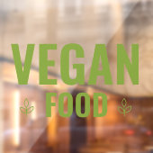 Modernes Fenster für grüne Vegane Lebensmittel Fensteraufkleber (Blatt 2)