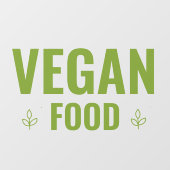 Modernes Fenster für grüne Vegane Lebensmittel Fensteraufkleber (Blatt)