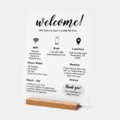 Modernes Ferienhaus Begrüßungszeichen Acrylschild (Winkel)