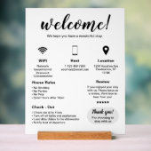 Modernes Ferienhaus Begrüßungszeichen Acrylschild (Neutral)