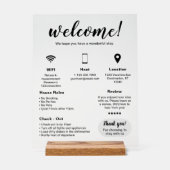 Modernes Ferienhaus Begrüßungszeichen Acrylschild (Vorderseite)