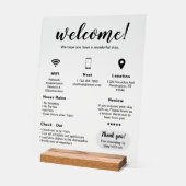 Modernes Ferienhaus Begrüßungszeichen Acrylschild (Winkel)