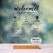 Modernes Ferienhaus Begrüßungszeichen Acrylschild (Neutral)