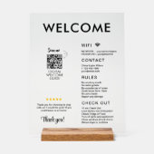 Modernes Ferienhaus Willkommen Acrylschild (Vorderseite)