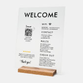 Modernes Ferienhaus Willkommen Acrylschild (Winkel)