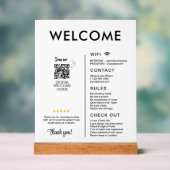 Modernes Ferienhaus Willkommen Acrylschild (Neutral)