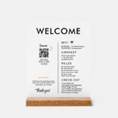 Modernes Ferienhaus Willkommen Acrylschild (Vorderseite)