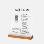 Modernes Ferienhaus Willkommen Acrylschild (Winkel)