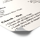 Modernes Ferienhaus Willkommen Plakat (Ecke)