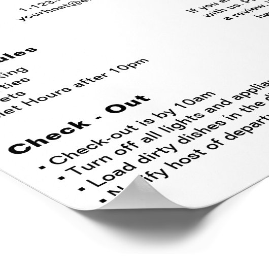 Modernes Ferienhaus Willkommen Plakat (Ecke)