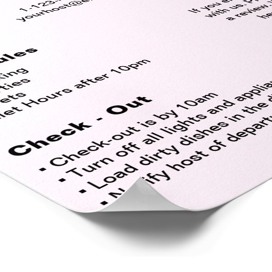 Modernes Ferienhaus Willkommen Plakat (Ecke)