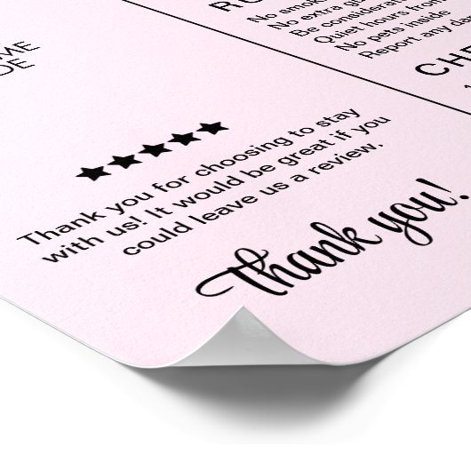 Modernes Ferienhaus Willkommen Poster (Ecke)