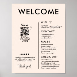 Modernes Ferienhaus Willkommen Poster