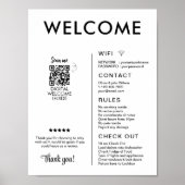 Modernes Ferienhaus Willkommen Poster (Vorne)