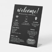 Modernes Ferienhaus Willkommen Sockelschild (Vorderseite)