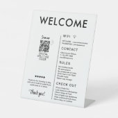 Modernes Ferienhaus Willkommen Sockelschild (Vorderseite)