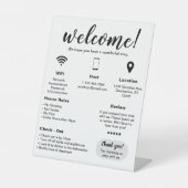 Modernes Ferienhaus Willkommen Sockelschild (Vorderseite)