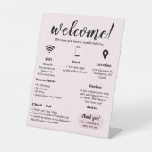 Modernes Ferienhaus Willkommen Sockelschild (Vorderseite)