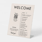 Modernes Ferienhaus Willkommen Sockelschild (Vorderseite)