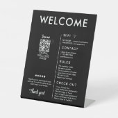 Modernes Ferienhaus Willkommen Sockelschild (Vorderseite)