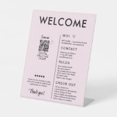 Modernes Ferienhaus Willkommen Sockelschild (Vorderseite)