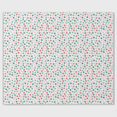 Modernes festes Dot Pattern Weihnachten Geschenkpapier (Flach)