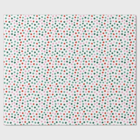 Modernes festes Dot Pattern Weihnachten Geschenkpapier (Flach)