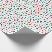 Modernes festes Dot Pattern Weihnachten Geschenkpapier (Ecke)